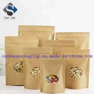 Laminated Kraft Packaging with Zipper &amp; Transparent Window