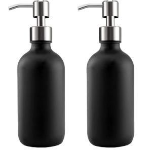 8oz Matte Black Soap Dispenser Bottle with Stainless Steel Soap Dispenser Pump