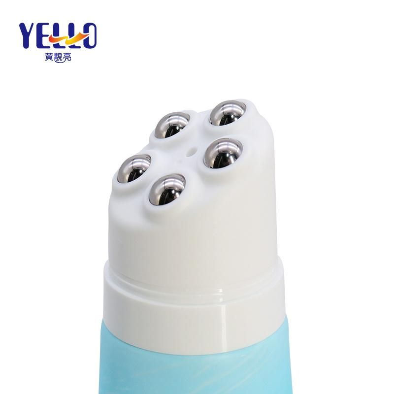 Popular Factory Empty Skincare Packaging PE Plastic Roller Ball Massage Lotion Tube