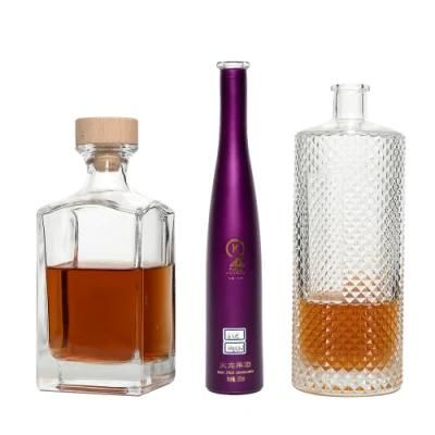 250ml 350ml 500ml 700ml 750ml High Quality Whisky Vodka Brandy Gin Glass Bottle