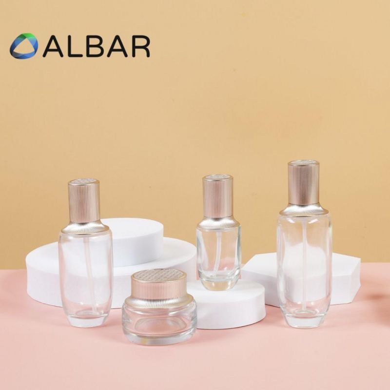 Thick Bottom Glass Bottles for Foundation Makeups or Fragrance with Customize Lids