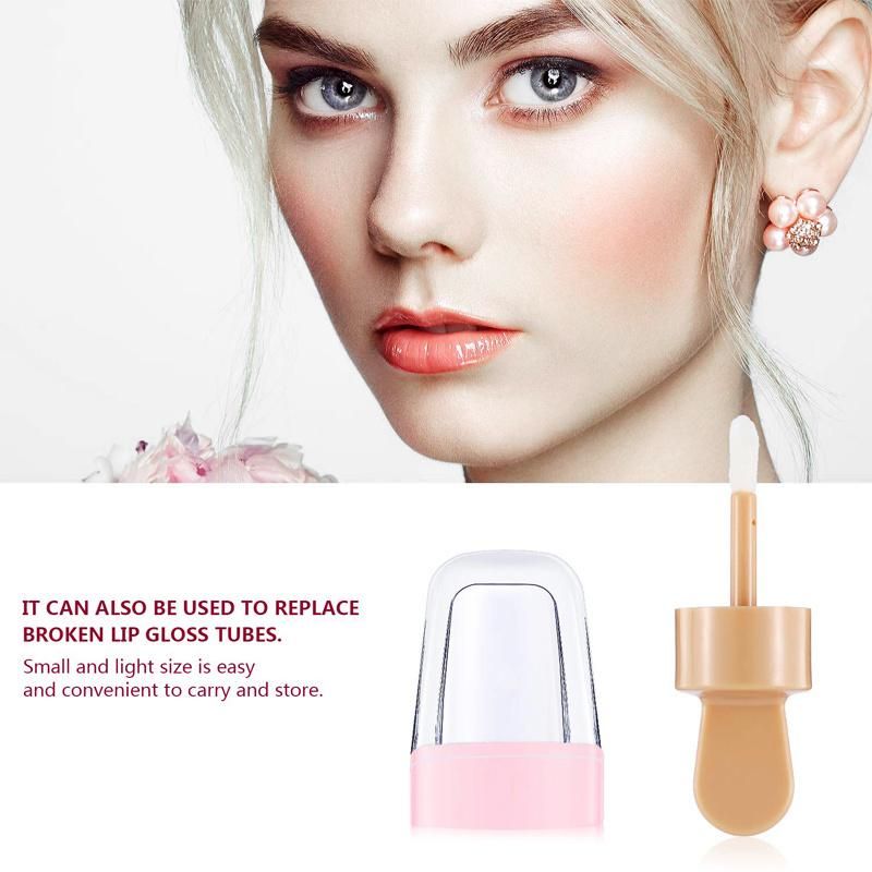 Custom 8ml Empty Luxury Unique Cute Ice Cream Lip Gloss Containers Tube with Brush Private Logo