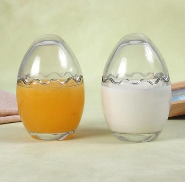 100ml 200ml Egg Shape Pudding or Yogurt Cheese Empty Glass Jar Factory Wholesale