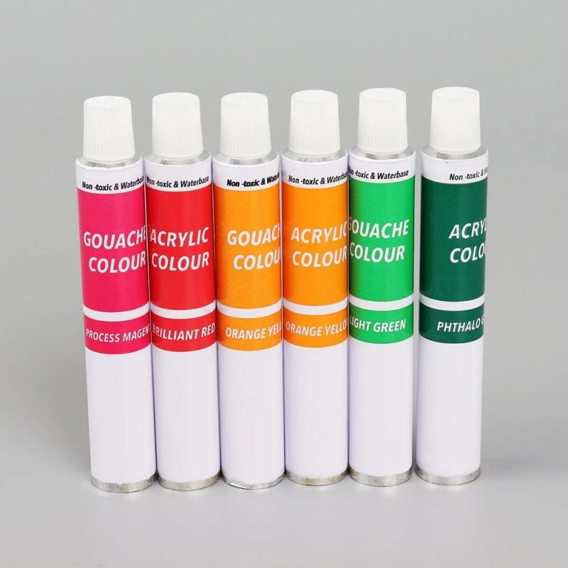 Customized Squeeze Tube Aluminum Empty High Quality Squeezed Color Paint Tubes