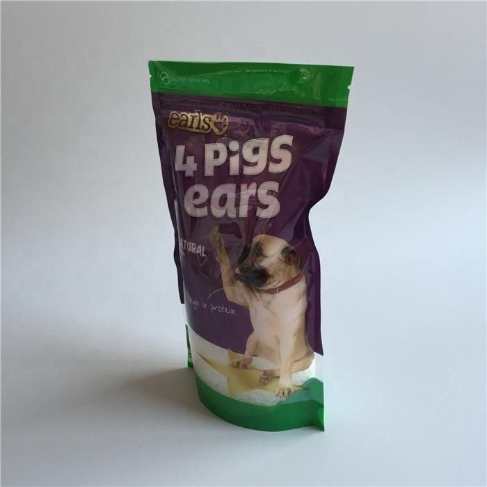 Custom Flat Bottom Stand up Zip Lock Compound Bag for Pet Food Plastic Cat Food Lamination Bag