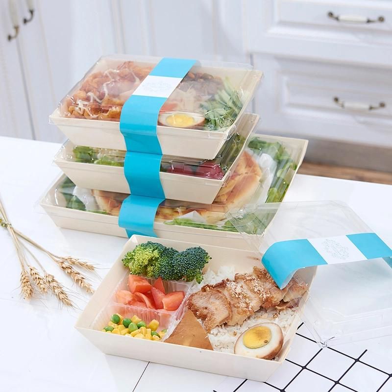 Biodegradable Custom Take Away Disposable Paper Sushi Bento Packaging Box