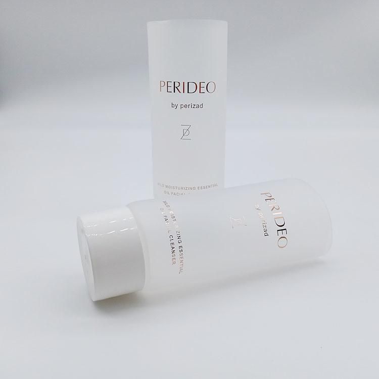 Round Shape Plastic Cosmetic Tube with Flip Cap Clear Tube