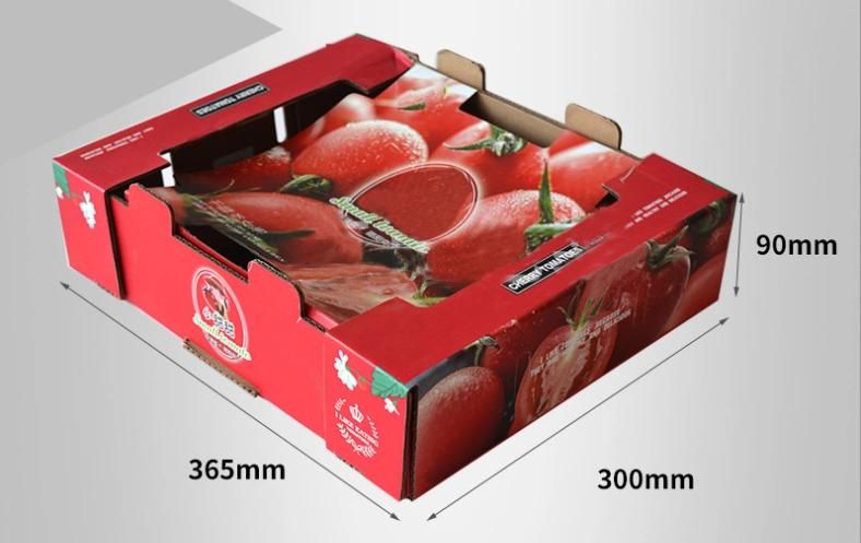 Custom Wholesale Recycle Material Tomato Packing Boxes Fruit Corrugated Boxes