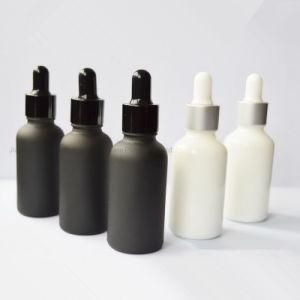 Screen Printing 5ml 10ml 20ml 30ml 50ml 100ml Matte Frosted Black Glass Dropper Bottle