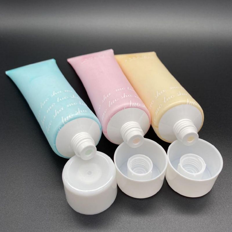 Empty Refillable Squeeze Soft Body Lotion Tube Container Custom Print Cosmetic Skincare Body Cream PE Plastic Packaging