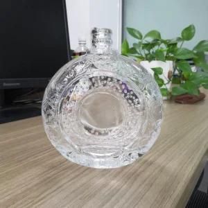 Customized Liquor Bottle 500ml 750ml 1000ml Engraving Bottle Glass