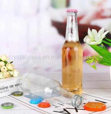 330ml Clear Beverage Glass Bottle with Crown Cap
