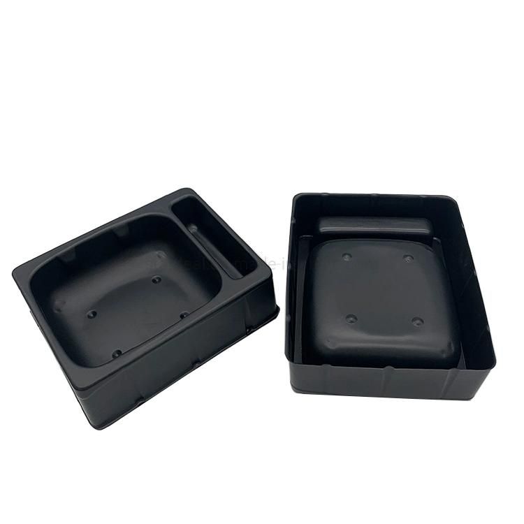 Black Electronic Hardware Rectangular Cavity Plastic Insert Tray