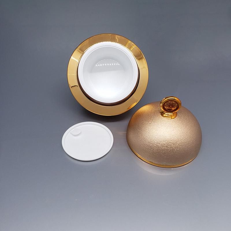 in Stock Ready to Ship15g 30g 50g Cosmetic Gold Acrylic Cream Jar with Gold Lid