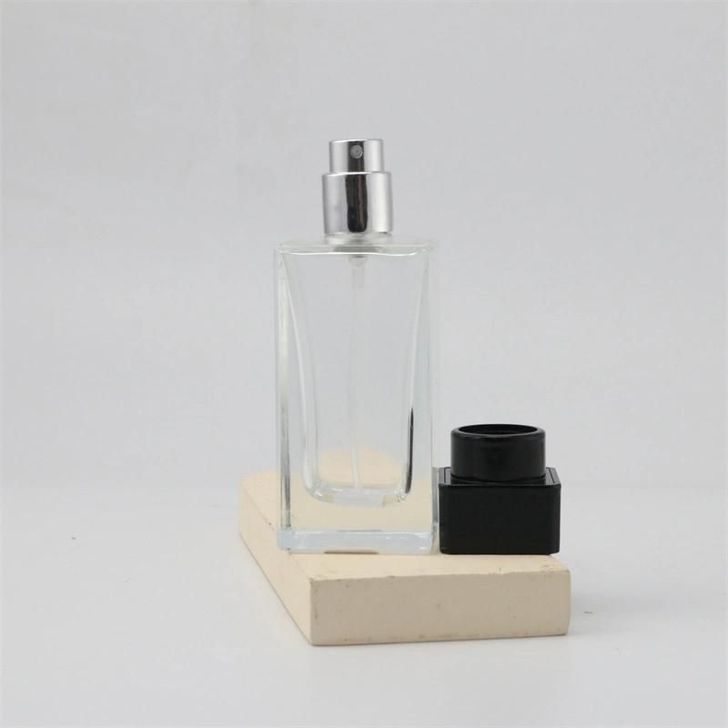 Factory Price Low MOQ Parfum Bottle 50ml Square Glass Perfume Bottles for Men