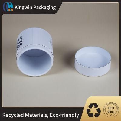 Creative Round Kraft Paper Tube Packaging Plastic Lid Metal Lid Airtight Gift Box