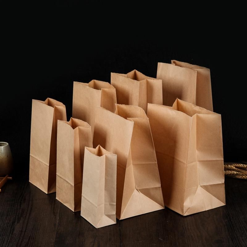 Eco-Friendly Kraft Paper Bag Food Packaging Bag Customizable Dimensions