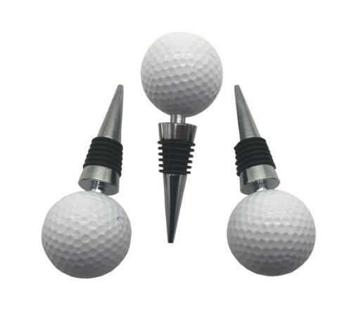 Zinc Alloy Food Grade Golf Ball Wine Bottle Plug