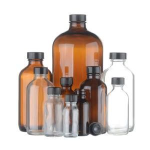 Medical Use 30ml 50ml 60ml 100ml 150ml 250ml 500ml Oral Liquid Amber Glass Syrup Bottle with Aluminum Cap