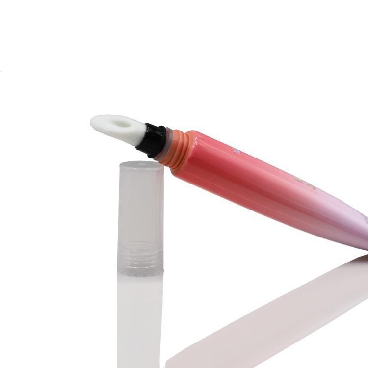 Lip Gloss/Lip Glaze Plastic Tube Packaging with Flocking Applicator