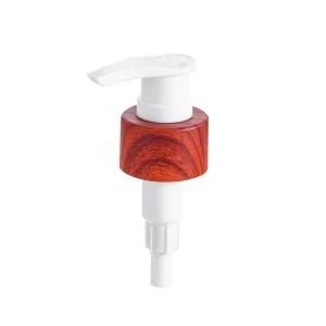 New Design Wholesale Plastic Wood Pattern Screw Lotion Pump Dispenser