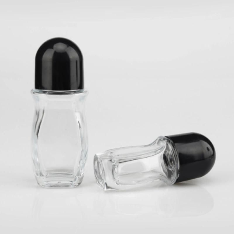 Custom Latest Design 30 Ml 50 Ml Refillable Clear Deodorant Roller Glass Roll on Bottle