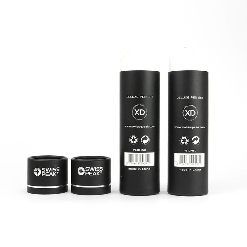 Manufacturer Full Black Printed Paper packaging Tube