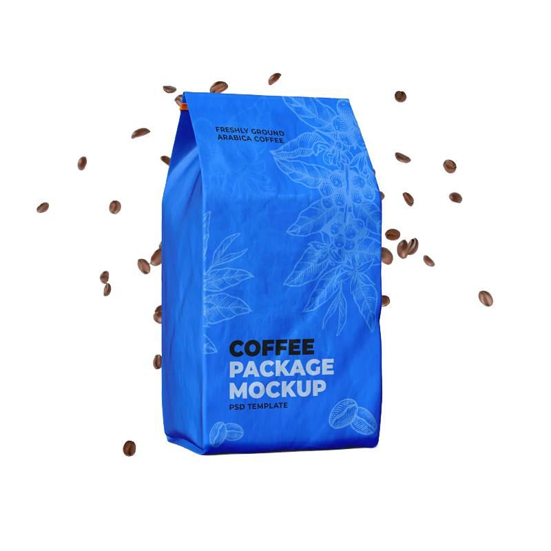 Wholesale Matte Printing Square Bottom 250g 500g 1kg Coffee Pouches Zip Top Aluminum Foil Flat Bottom Bags with Valve