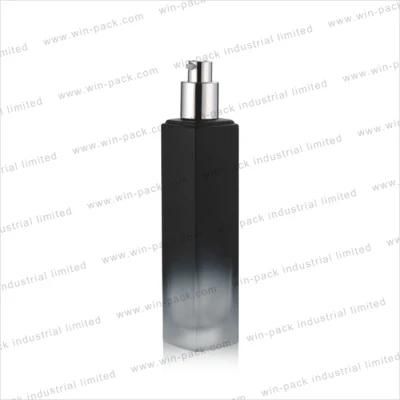 40ml 100ml 120ml Square Gradient Black Lotion Bottle Dropper Bottle for Face Toner