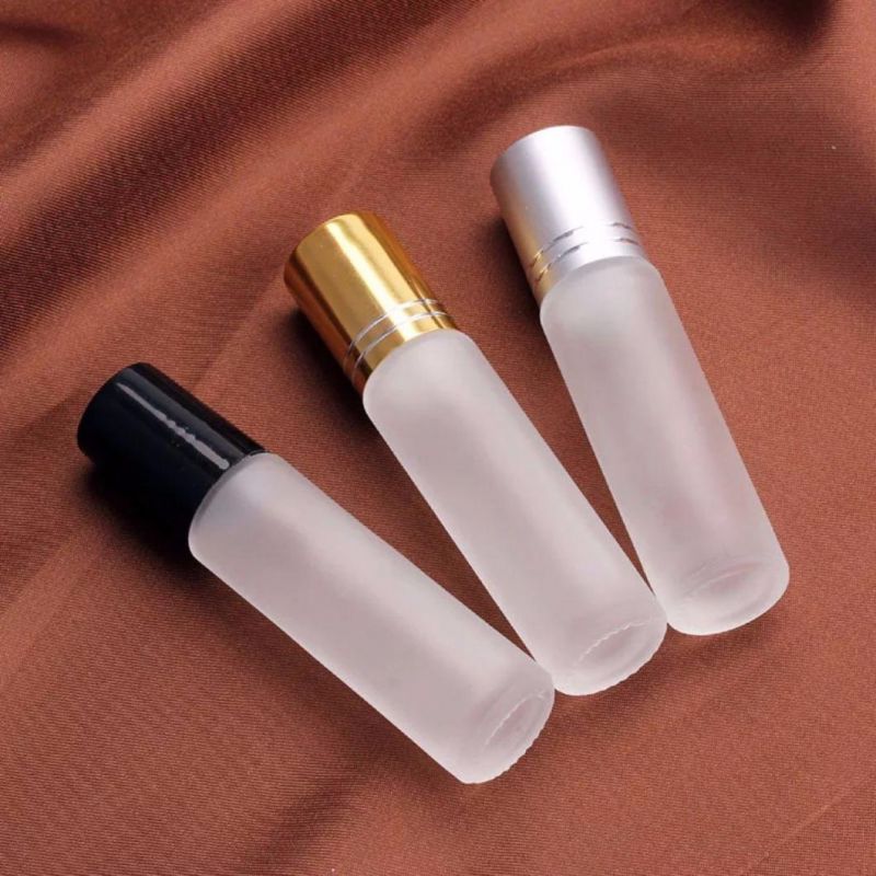 Clear Frosted Roller Ball Essential Oil Perfume Bottles 10ml Roll on Glass Bottles Roller Ball for Perfume Essential Oil Bottles