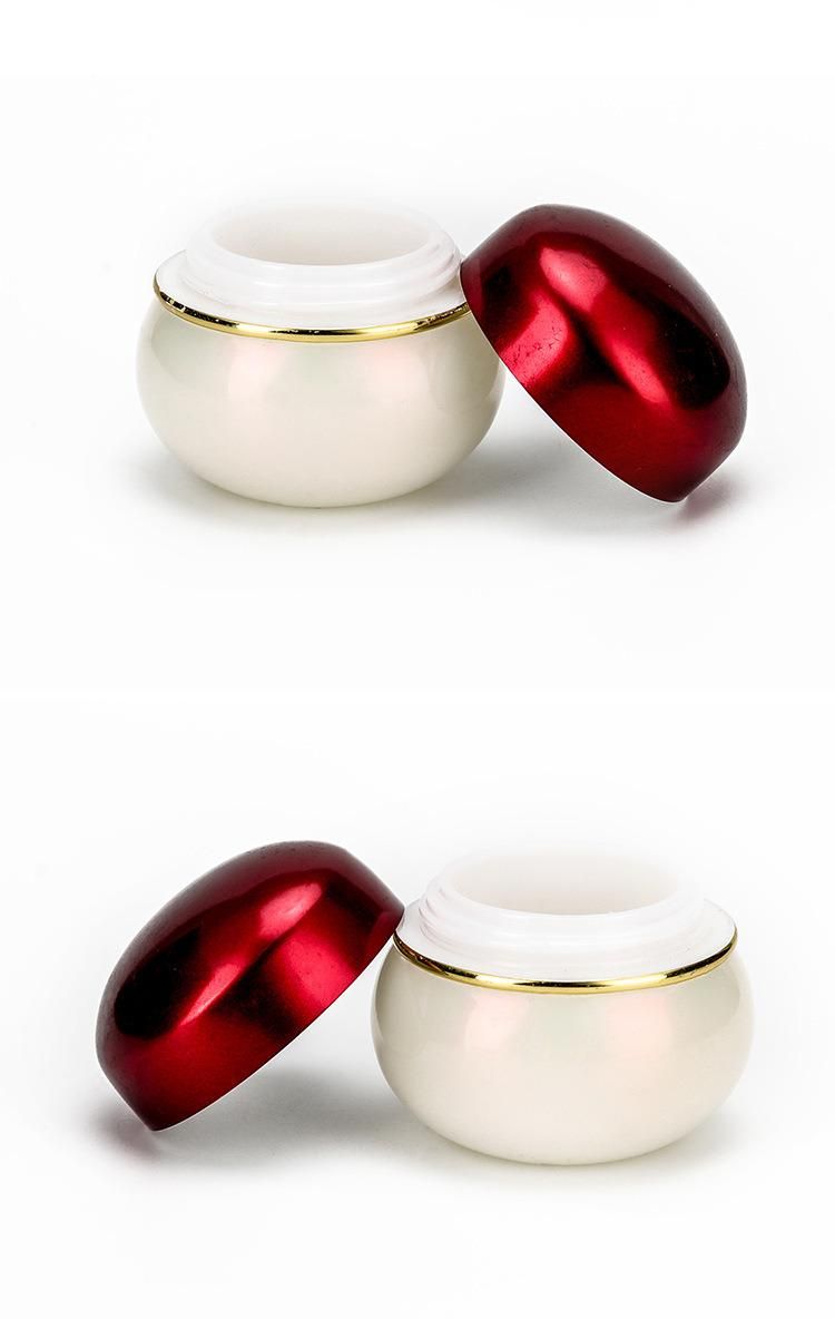 20g High Quality Plastic Cream Jar with Gold Metalic Rim