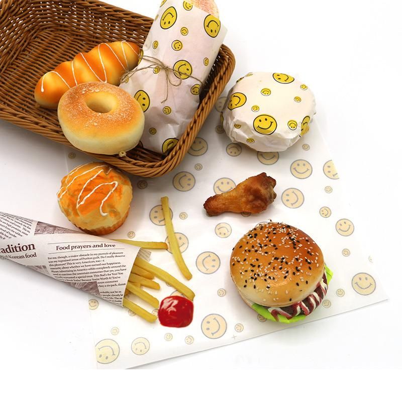 Custom Logo Printed Food Grade Wax Paper Glassine Food Wrapping Paper