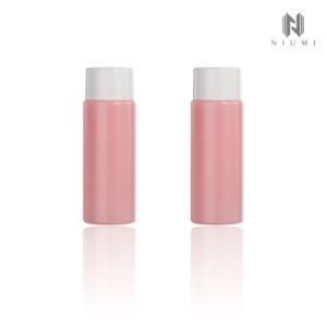 60ml Pink Pet Skin Care Liquid Bottle Flat Shoulder Round Bottle