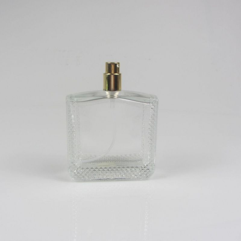 Luxury Recyclable Clear Glass Perfume Bottle with Pump Spray Cap