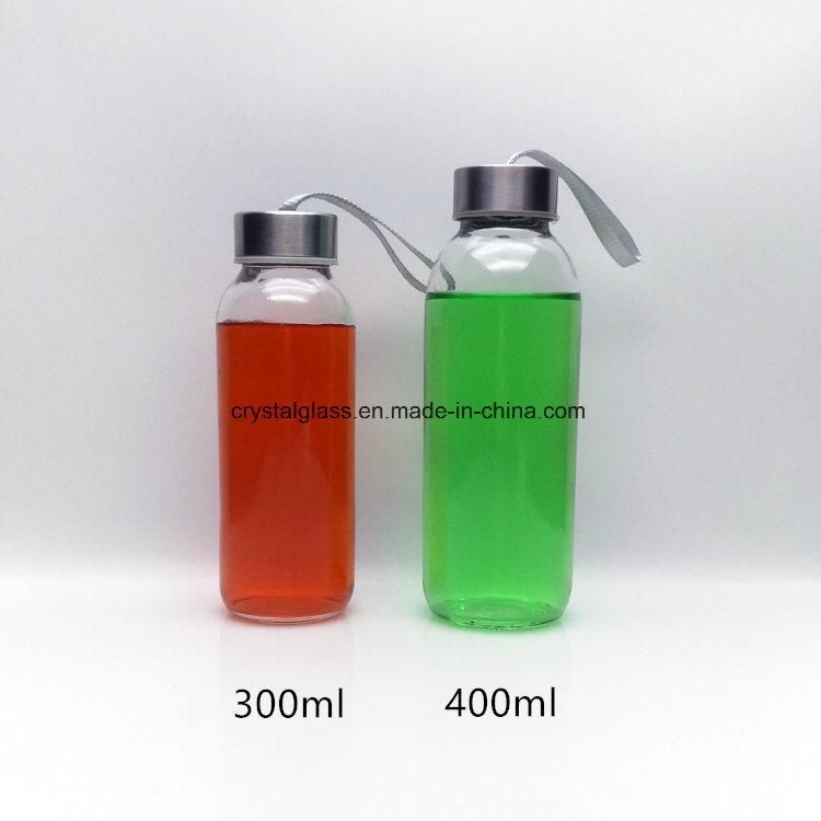 Custom Logo Printing Glass Water Bottle 300ml