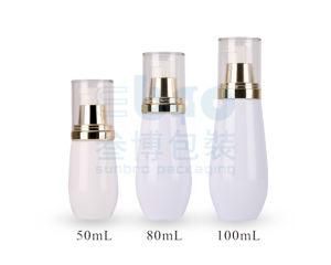 50ml/80ml/100ml Electroplating Pump Pet Customized Cosmetic Packaging Plastic Bottle.