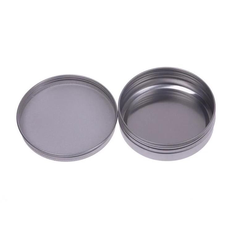 100g Empty Aluminium Cosmetic Pot Jar Tin Container Silver Sample Lined