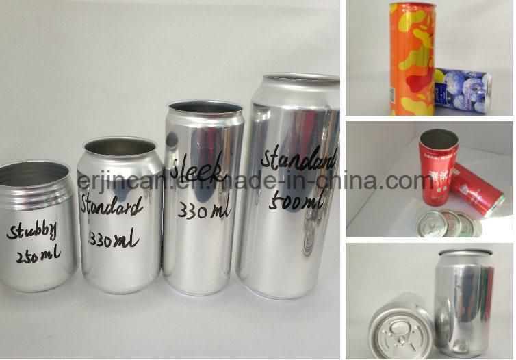 330 Ml Metal Packaging Aluminum Cans for Beer Beverage