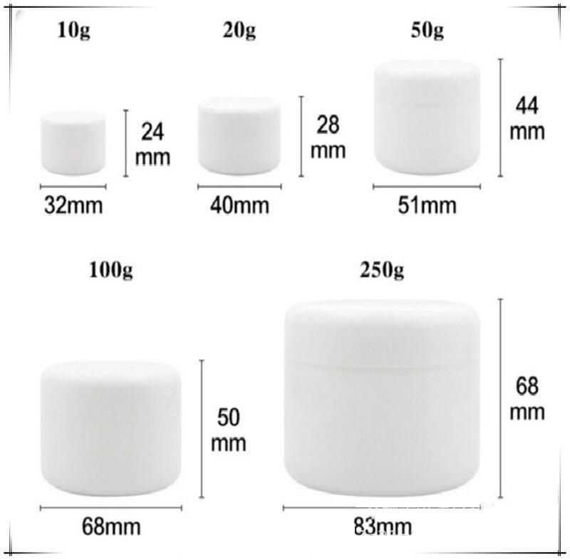 5g10g 20g 30g 50g 100g 200g Double Wall Round Corner PP Cream Jar Plastic Jars of Cream