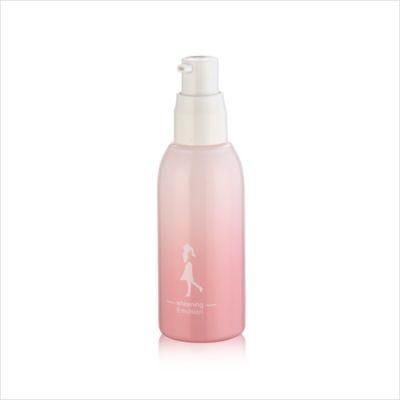 High Quality Gradient Pink Color Cosmetic Lotion Bottle Glass Lotion Pump Bottle 30ml 100ml 120ml Cosmetic Glass Bottle