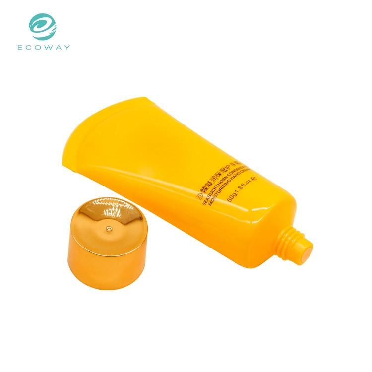 Wholesale Aluminum Collapsible Tube Packaging Hand Cream Tube with Gold Plating Cap