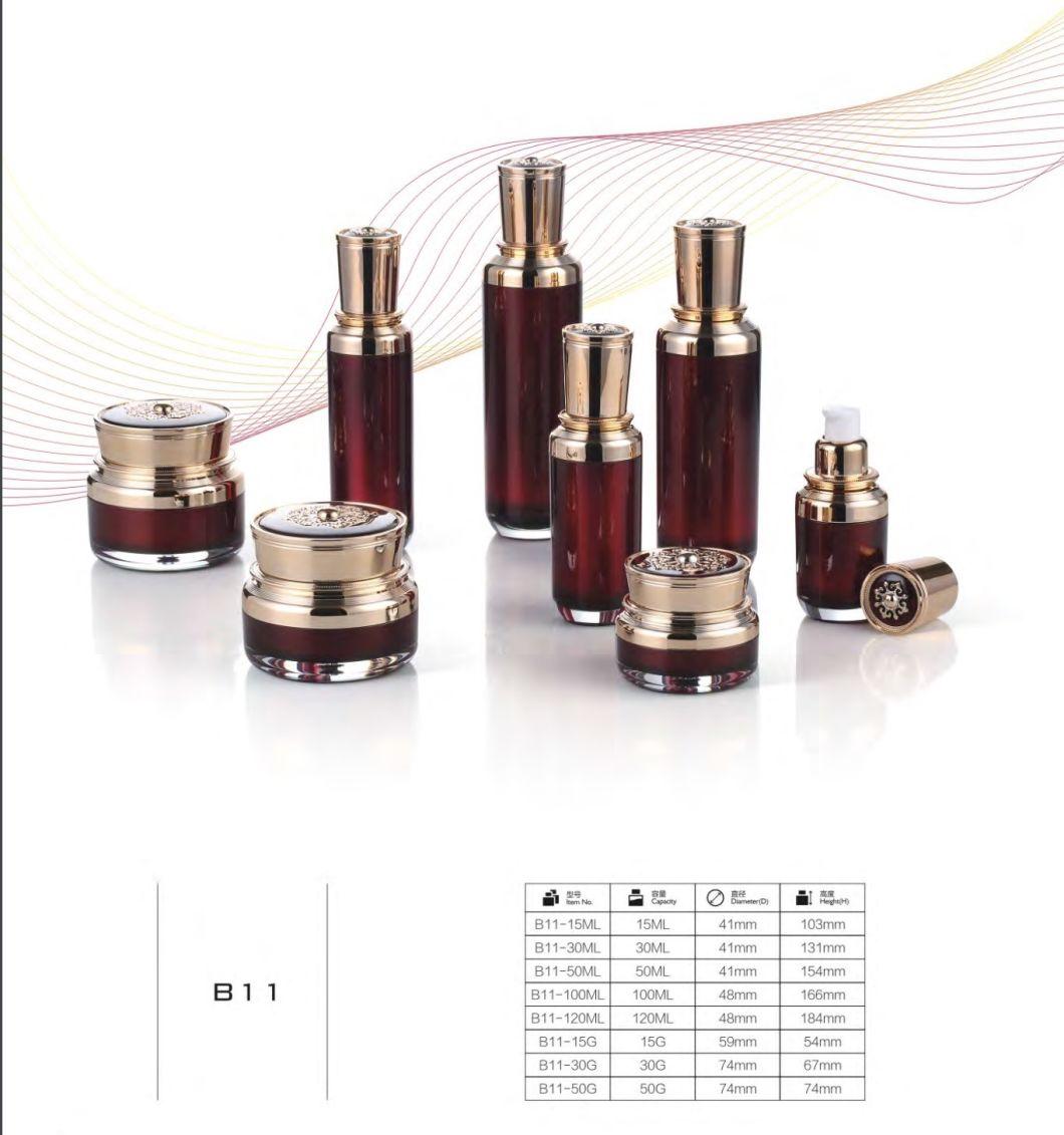 Custom Printed Luxury Cosmetic Packaging Set Glass Cosmetic Bottle and Jar Have Stock