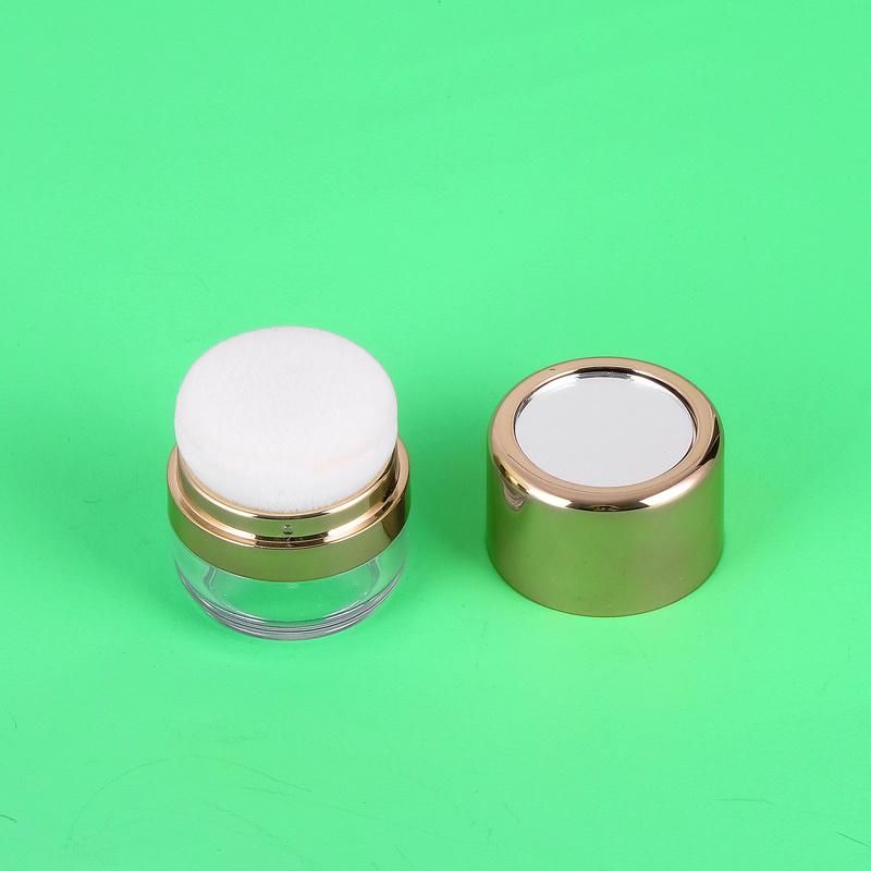 Hot Selling 10g Makeup Packaging Plastic Round Empty Loose Powder Jar Cosmetic Case