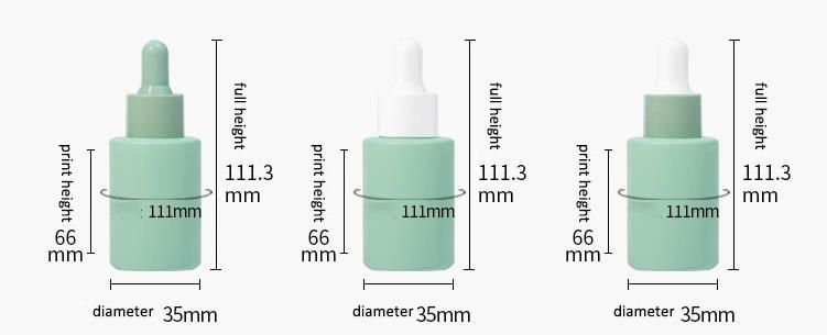 Wholesale Flat Shoulder Matte Serum Dropper Bottle 30ml Frosted Color Glass Essential Oil Bottle