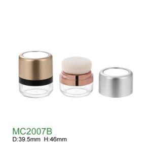 Customized Wholesale Makeup Packaging Round Plastic Empty Loose Powder Jar Cosmetic Case