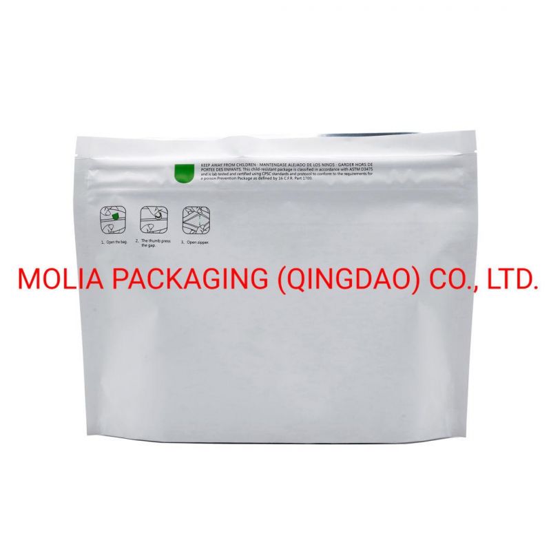 Cr Plastic Food Grade Packaging Container Bag, Water Proof Barrier Exit Pouch, Zipper and Valve Bag