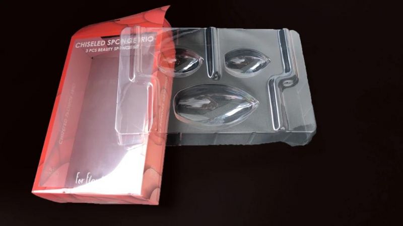 Customized Clear Beauty Packaging Plastic Cosmetic Box with Blister Inner Tray