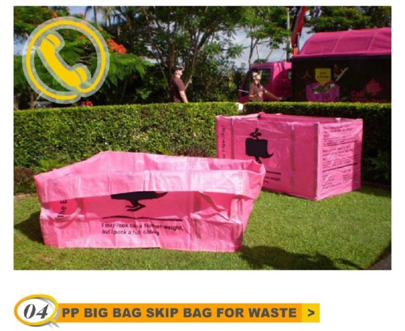 Construction Waste Skip FIBC Bulk Bags 1000kg 2000kg Garbage Bag