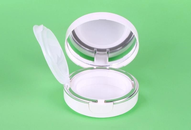 New Fashion Korea White Cosmetic Case Compact Powder Air Bb Cream Case with Mirror