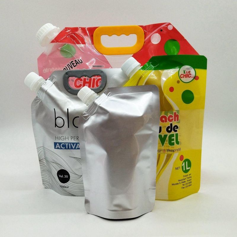 Stand up Clear Spout Bag for Gas Butter Oil Packaging